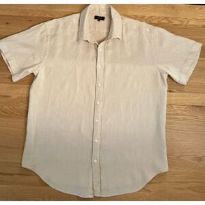 Quince Driftwood Linen Shirt Men's XL Short Sleeve Button Front Relaxed Fit